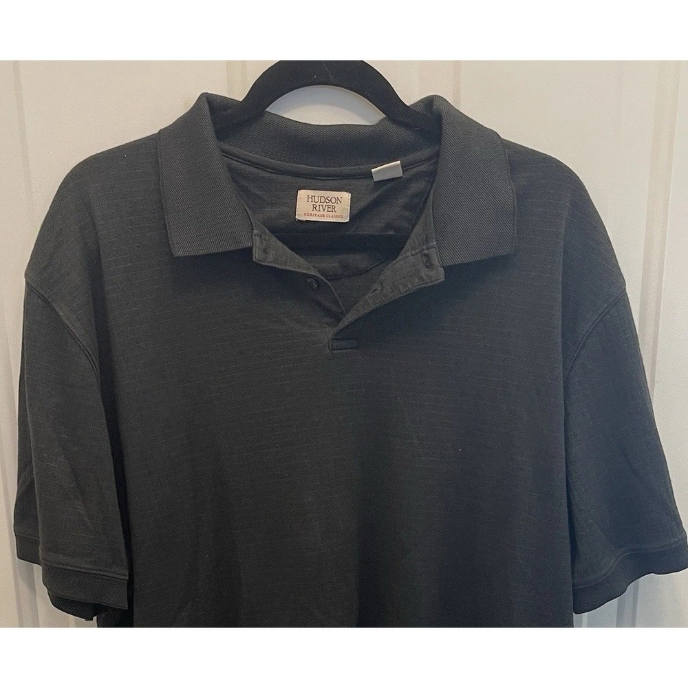 HUDSON RIVER Polo Mens‎ XL Gray Short Sleeve Preppy Career